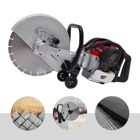 Gas Concrete Cut off Saw 2 Stroke 52 CC Cement Masonry Wet Dry Saw Cutter+Blade