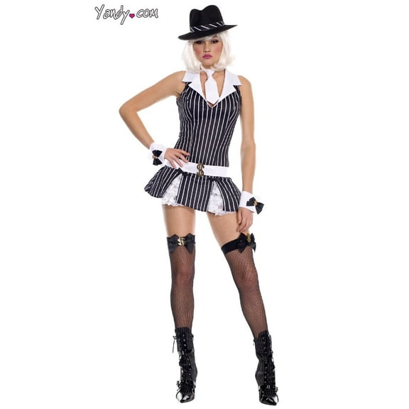 Music Legs Women's Adult Gangster Costume 70227-XS
