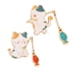 thumbnail image 3 of 2 piezas gato forma broche alfileres regalo joyería decoraciones aleación solapa insignia colgante moda para suéter bolsas de ropa Salvador broches de esmalte, 3 of 6