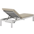 thumbnail image 5 of Modern Contemporary Urban Design Outdoor Patio Balcony Chaise Lounge Chair, Beige, Metal Aluminum, 5 of 5