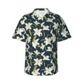thumbnail image 2 of Goofa Lilies Flowers Hawaiian Shirt for Men, Unisex Summer Beach Casual Short Sleeve Button Down Shirts,Aloha Tropical Floral print shirt-XX-Large, 2 of 9