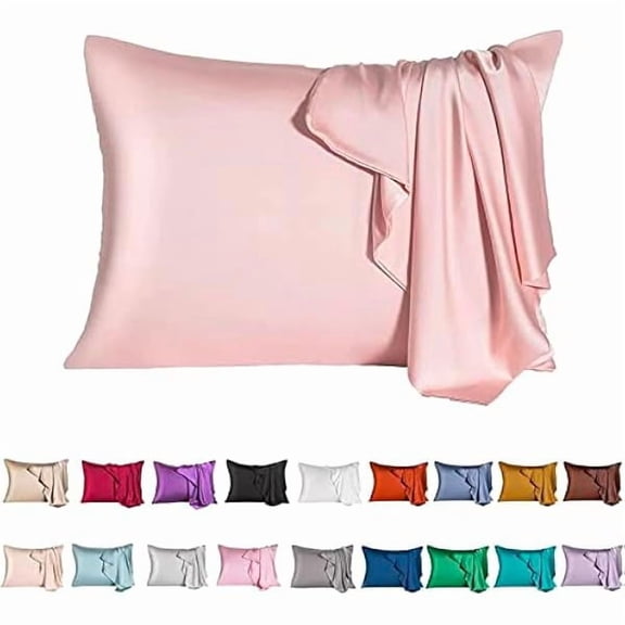 Mulberry Silk Pillowcase for Hair and Skin,Queen Size Cooling Silk Pillow Case with Hidden Zipper,Allergen Proof Dual Sides Soft Breathable Smooth Silk Pillow Cover for Women(Queen,Beige)