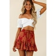 thumbnail image 2 of Women's Ruffle Short Sleeve Tie Up Back Crop Top Off Shoulder Bardot Blouse,White,S, 2 of 5