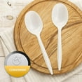 thumbnail image 4 of PAMI Plastic Soup Spoons Disposable Silverware Plastic Cutlery, 1000-Pack, 4 of 6