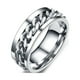 thumbnail image 4 of EeaseMX Anillo sencillo y delicado de acero inoxidable, joyería creativa, anillo de moda para hombre y niño (color acero, tamaño de caja 9), 4 of 7