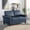 Navy Blue, variant on YWEN Faux Leather Loveseat Sofa, 59" W Mid Century Modern Couch with Storage, Comfy 2 Seater Sofa with Nailhead Trim & Rolled Armrests, Deep Seat Small Couch for Living Room, Apartment, Office