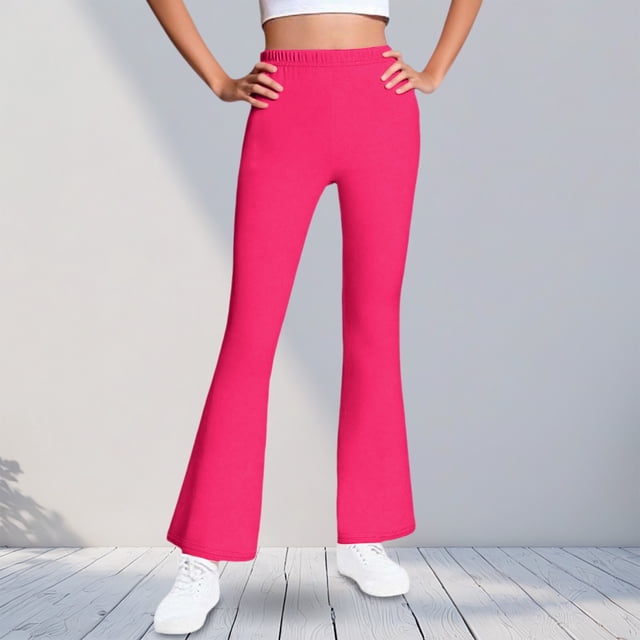 Cowsor Girls Flared Dress Pants – Soft Bell Bottom Uniform Pants for School or Daily Wear
