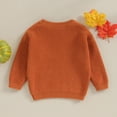 thumbnail image 4 of Douhoow Toddler Girls Sweater Baby Warm Knit Pullover Long Sleeve Crew Neck Letters Embroidery Knitted Sweater Kids Fall Winter Knitwear 0-3T, 4 of 9