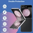 thumbnail image 3 of Qoosea 2+2+2 Pack for Samsung Galaxy Z Flip 6 Screen Protector, 2 Pack Inner Screen Flexible Film + 2 Pack Back Screen Protector Tempered Glass + 2 Pack Camera Lens Protector Accessories, 3 of 8