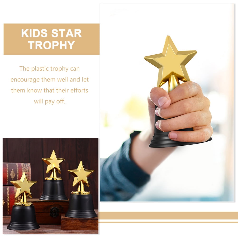 Star Trophy Kids Competition Award Plastic Prizes for Cup Mini Gifts Funny Adults Student Miniature Toy 9 Pcs