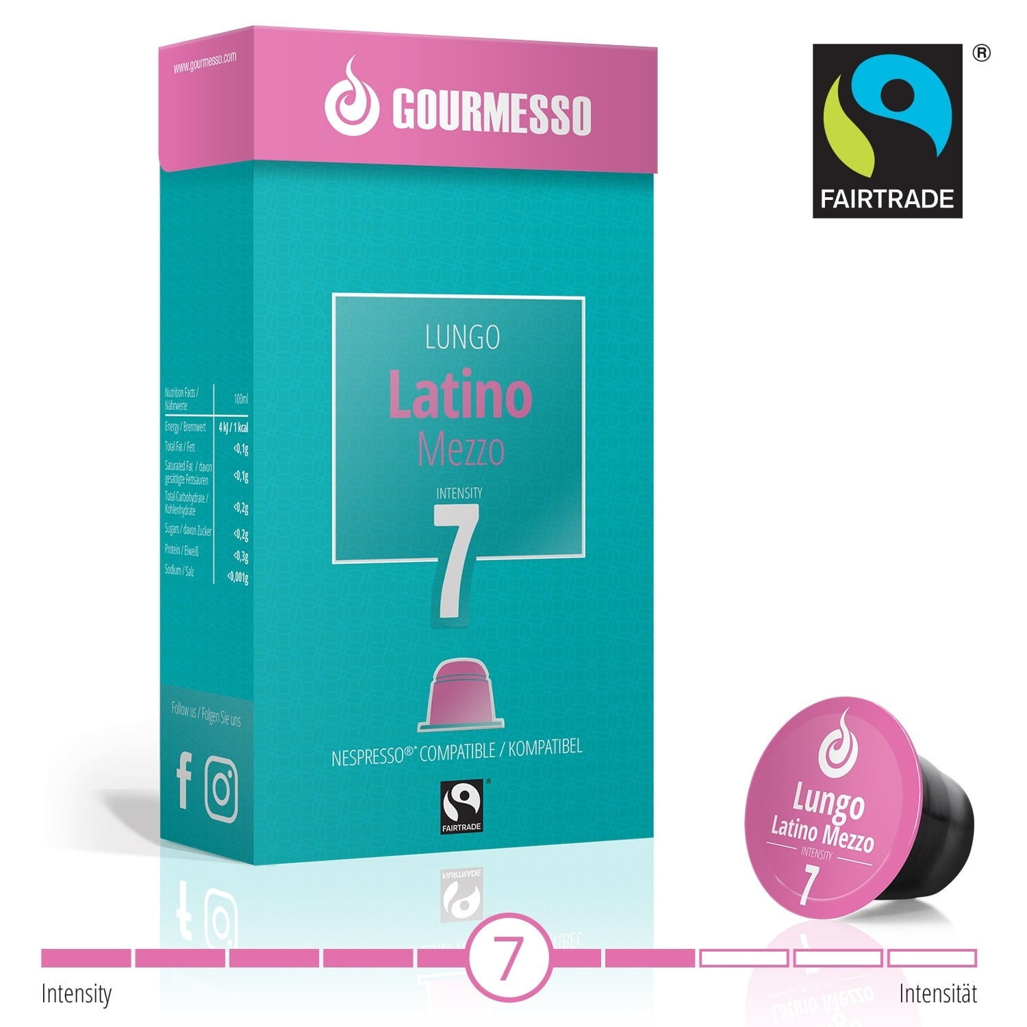 Lungo Capsules For Nespresso Original Machines Tagged Intensity 9 -  Gourmesso Coffee