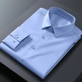 thumbnail image 5 of Zylanna Men's Formal Dress Shirts, Button Business Long Sleeve Solid Turn Down Collar Shirts Blue Size M, 5 of 5