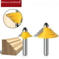 thumbnail image 3 of Yellow 8mm Shank Woodworking Router Bit with Intricate Flower Edge Design - Durable Milling Cutter for Cabinet Doors, Door Panels & Wood Carving Projects, Compatible with Multiple Machining Beds,, 3 of 5