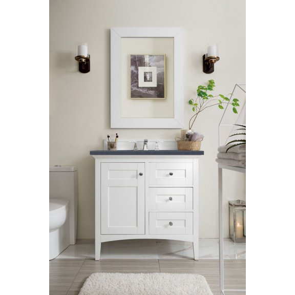 James Martin Vanities 527-V36-BW-3CSP Palisades 36" Free Standing Single Basin Vanity Set