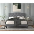 thumbnail image 1 of Malachi Tufted Upholstered Platform Bed Grey - King, 1 of 5