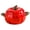 Red, variant on Mini Casserole, Orange Pumpkin-Shaped Dutch Oven with Lid, Ceramic Baking Dish for Individual Sides and Soups, Oven-to-Table Cookware for Fall (Orange)