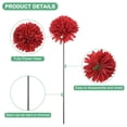 thumbnail image 2 of Uxcell Flores de Bola de Crisantemo Artificial, Ramos de Seda de Hortensia Falsos para el Hogar/Boda Rojo Brillante 30 Pack, 2 of 7