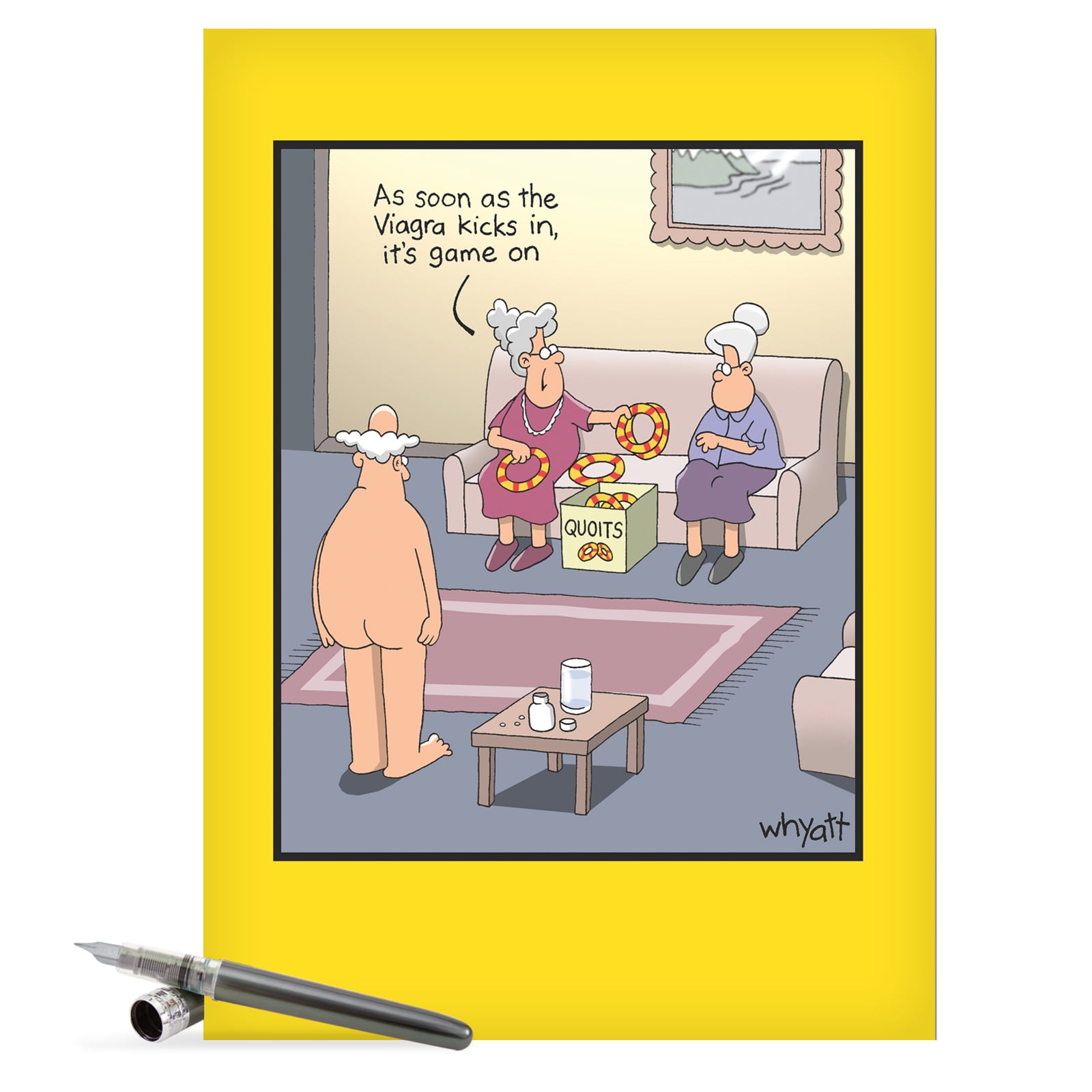 J8359 Jumbo Funny Birthday Card: Waiting For It To Work With Envelope (Extra Large Version: '' x 11'') - Adult Humor J8359 Jumbo Funny Birthday Card: Waiting For It To Work With Envelope (Extra Large Version: '' x 11'') - Adult Humor