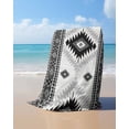 thumbnail image 4 of Black Beige Boho Beach Towels Oversized Super Absorbent, Vintage Ethnic Tribal Southwestern Lightweight Bath Towel Quick Dry Sets For Bathroom/Pool/Rv Camping/Beach Play/Gym Room/Picnic 30"x60", 4 of 8