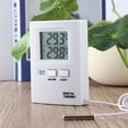 thumbnail image 6 of Wall Mounted Digital Thermometer Indoor Outdoor Temperature Display Device Thermograph- No Battery (White), 6 of 6