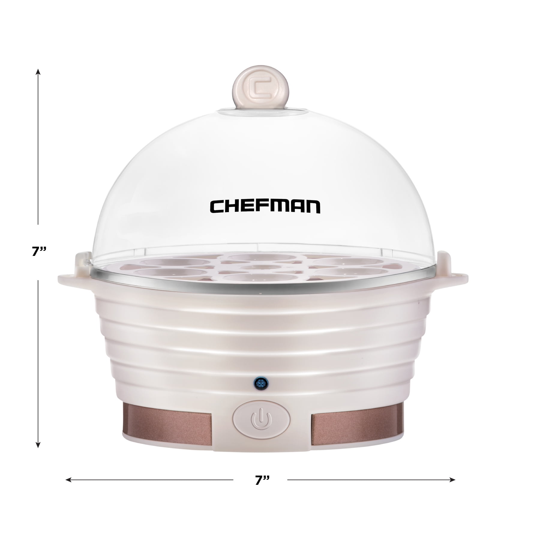Chefman Electric Egg Cooker/Boiler, Rapid Egg-Maker, Ivory