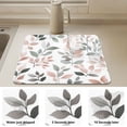 thumbnail image 6 of Wobogo A Pattern Of Leaves in Soft Pinks Dish Drying Mats Diatomaceous Earth Super Absorbent Non-slip Rubber Sole 23.6×19.7in, 6 of 11
