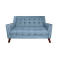 thumbnail image 2 of Noble House Laiah Mid Century Modern Fabric Tufted Loveseat, Blue, 2 of 7