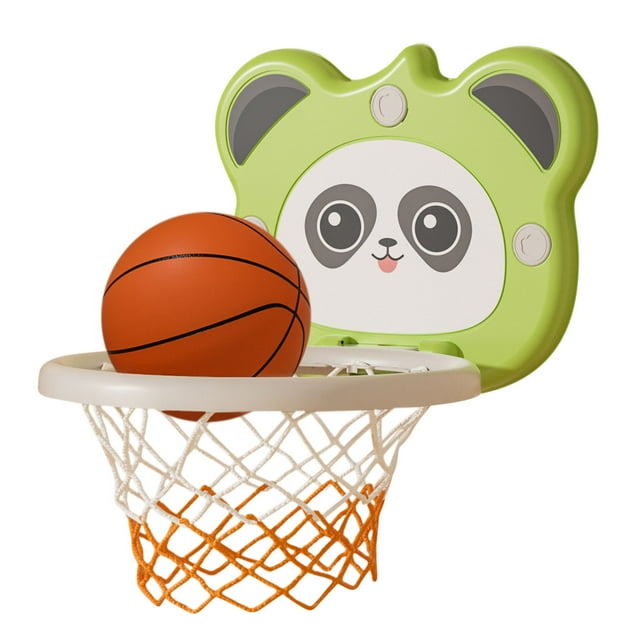 Standard Indoor Basketball Hoop Toy For Toddlers Adjustable Height Suction Cup Mount Plastic Backboard With Ball Green 30X28X2Cm Green
