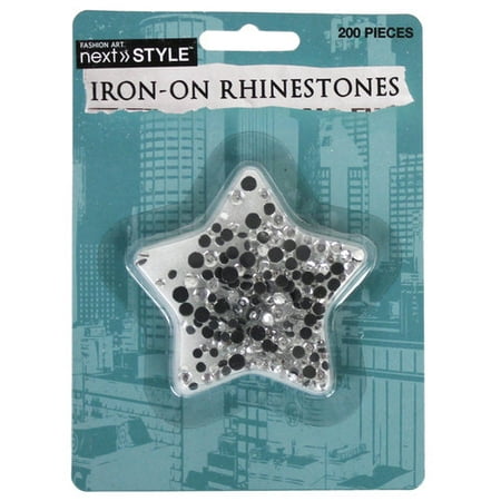 Next Style Iron-On Rhinestones, 200 Count