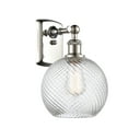 thumbnail image 1 of Innovations Lighting 516-1W Twisted Swirl Twisted Swirl 13" Tall Bathroom Sconce - Nickel, 1 of 2