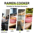 thumbnail image 4 of 45oz Microwave Ramen Bowl Set, 5-Piece Polypropylene Material, Microwave Pasta Cooker, Dorm Essential Gift, Pink, 4 of 7