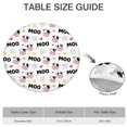 thumbnail image 6 of White Cow Moo Colorful Pattern Round Fitted Tablecloth with Elastic Edge,Dining Table Cover Waterproof,Outdoor Round Tablecloth for Camping,Dining,Indoor and Outdoor, 6 of 7