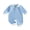Blue, variant on Cjfdfy Cute Baby Boy Spring Fall Winter Clothes Bewborn Baby Boy Going Home Outfit 0 3 6 12 18 Months Textured Collared Romper Long Sleeve Half Button-up One Pieces Jumpsuit