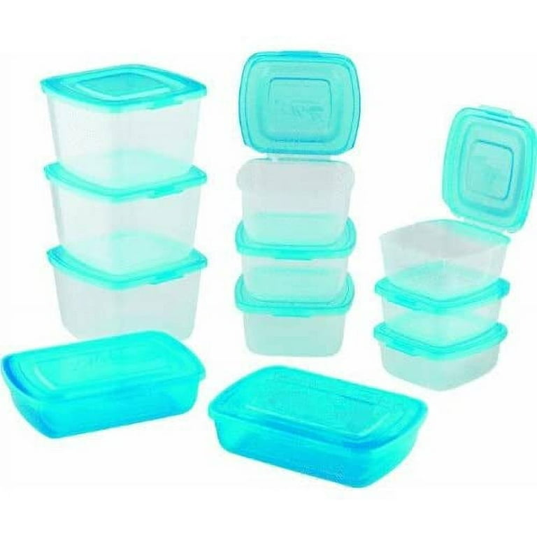 Mr. Lid Premium Attached Storage Containers | Permanently Attached Plastic  Lid, Never Lose | Space Saving (17 Piece Set)