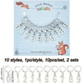 thumbnail image 2 of 24 Pcs 0~9 Number Stitch Markers, Alloy Crochet Stitch Marker Charms 304 Stainless Steel Clasp Locking Stitch Marker for Knitting Weaving Sewing Jewelry Making, 2 of 6