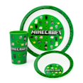 thumbnail image 1 of Minecraft - Juego de Vajilla para Niños/Niñas (Verde, Blanco), 1 of 5