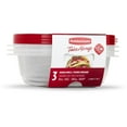 thumbnail image 2 of Rubbermaid TakeAlongs, 5 Cup, Set of 3, Red, Medium Bowls Plastic Food Storage Containers, A Practical Choice for Dry Goods, Bulk Ingredients, and Everyday Use, 2 of 4