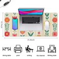 thumbnail image 5 of Long Mouse Pads for Desk,Pioneer Flower Floral Print Pattern Desk Mats on Top Of Desks, Desk Mouse Pad Extra Large with 3mm Non-Slip Base and Stitched Edge for Gaming,Office,Work,Home 35.4"x15.7", 5 of 6