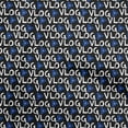 thumbnail image 1 of oneOone Velvet Blue Fabric Text Quilting Supplies Print Sewing Fabric By The Yard 58 Inch Wide, 1 of 5