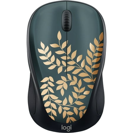 Logitech - Design Collection Limited Edition Wireless 3-button Ambidextrous Mouse with Colorful Designs - Golden Garden