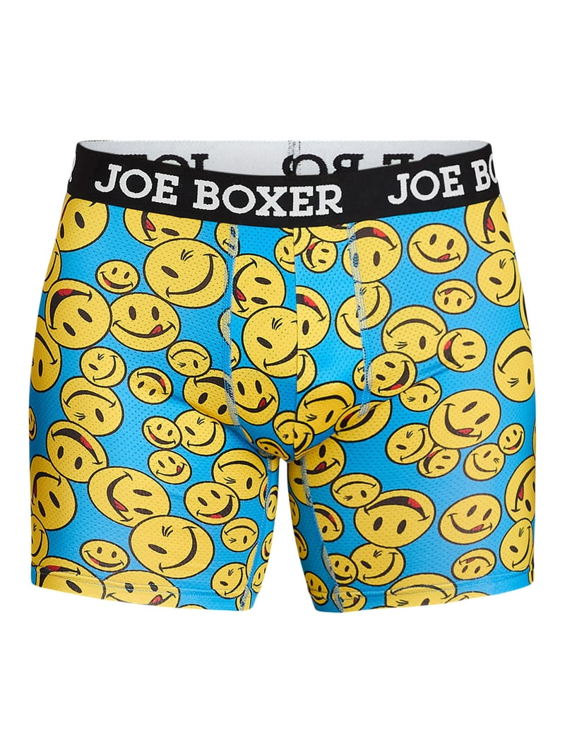 Joe Boxer Shorts Smiley Gray Yellow Joe Boxer Men's Performance