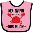 thumbnail image 3 of Inktastic Nana Loves Me Grandson Boys or Girls Baby Bib, 3 of 4