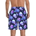 thumbnail image 3 of Yiaed flower starry sky Skull Print Men's Swim Trunks with Lining Quick Dry Sports Shorts Beach Shorts Boardshorts-Medium, 3 of 5