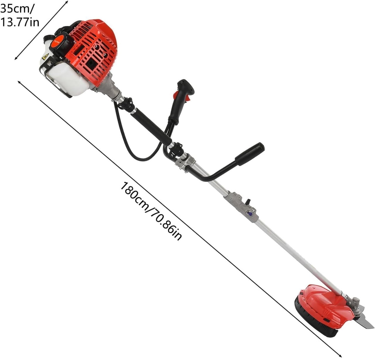 52cc Weed Wacker Gas Powe, 3 in 1 String Trimmer/Edger with Brush Cutter,Rubber Handle & Shoulder Strap Included, Gas Weed Wacker, String Trimmer/Edger with Brush Cutter for Grass Cutting Lawn