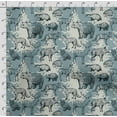thumbnail image 4 of Soimoi Animals Print, Velvet Fabric, Decor Sewing Fabric by The Yard 54 Inch Wide,Decorative Fabric for Upholstery and Home Accents, Blue, 4 of 5