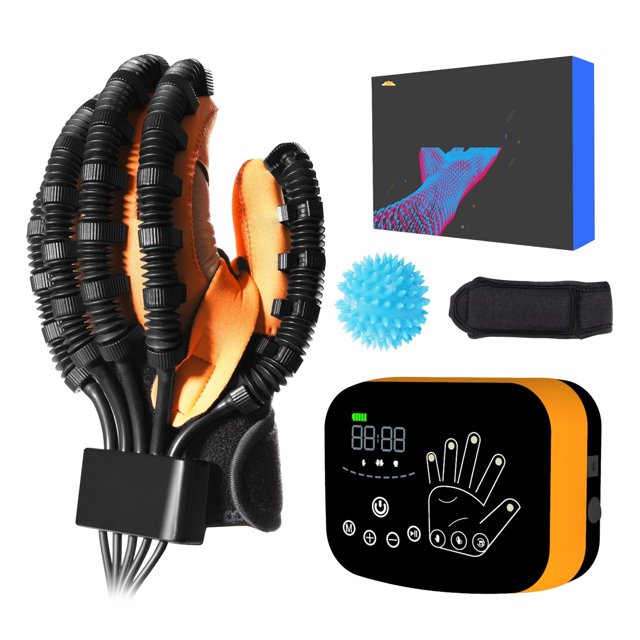 Finger Rehabilitation Roboter Gloves Hand Wind Stroke Hemiplegia Patient Training PainRelieve Hand Function Training Glove ,Easy to Operate