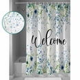 thumbnail image 3 of Shower Curtain, Country Watercolor Wild Flower Waterproof Shower Curtain Set with Hooks for Bathroom Showers,Stalls and Bathtubs,36x72In Blue Green Floral Herb, 3 of 9