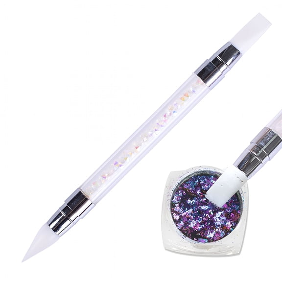 RAGUPEL 2026 New Nail Art Supplies Double Pointed Heads Nail Art Silicone Pencil Rhinestone Beads Studs Picker Tool, for Nail Art, Rhinestone Placement, Bead Picking, Diy Nails, Decoration Crafting