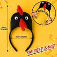 thumbnail image 2 of TOPTIE 6 Pcs Chicken Animal Headbands Costume Rooster Plush Headband for Halloween Easter, 2 of 6