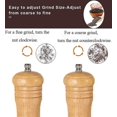 thumbnail image 5 of Pepper Grinder, Wood Salt & Pepper Grinder Set, Classic Manual Salt Grinder Refillable, 5 of 5